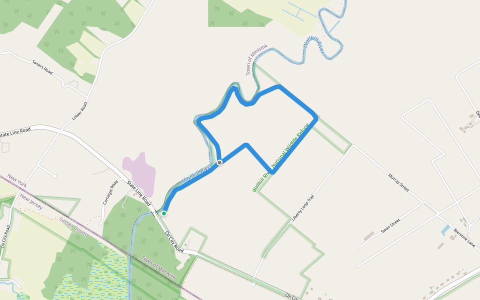 Winding Waters Trail walking route map in Pine Island