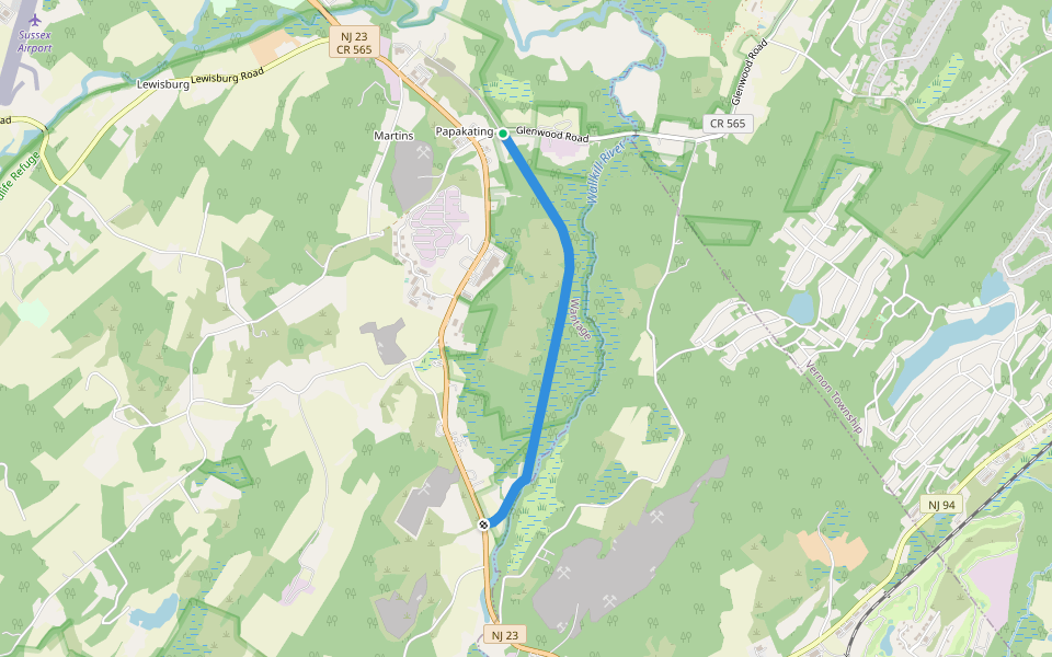 Wood Duck Nature Trail walking route map in Hamburg