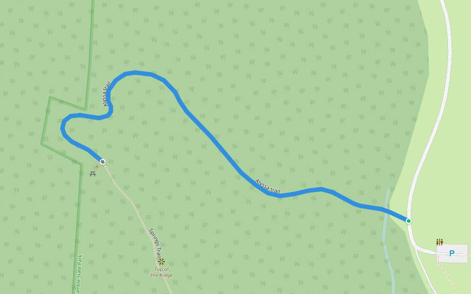 Alyssa trail walking route map in Castleton