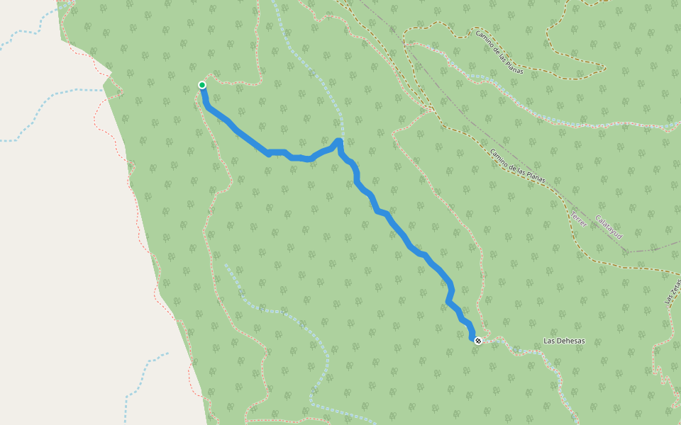 Tazmania walking route map in Terrer