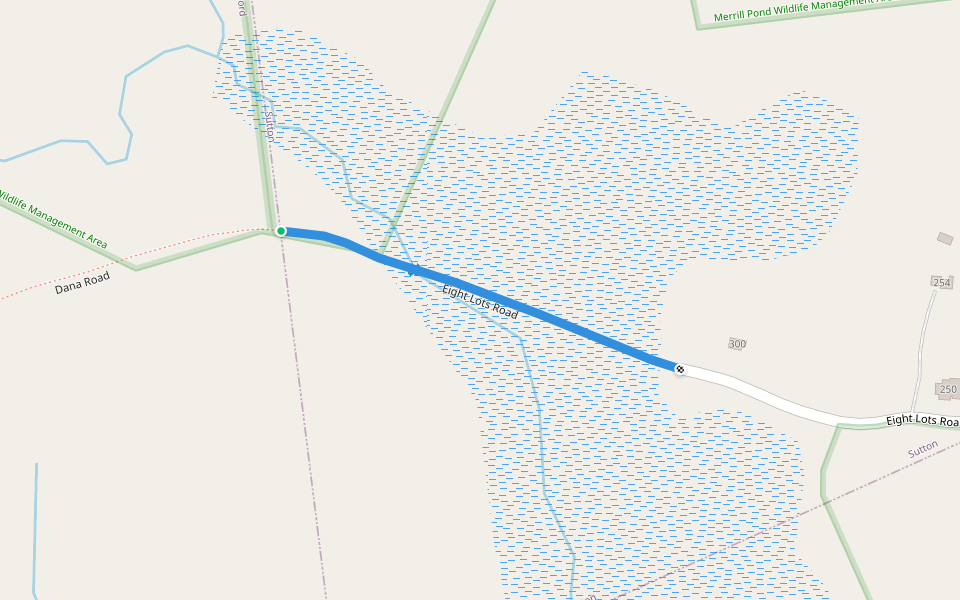 Eight Lots Road walking route map in Sutton