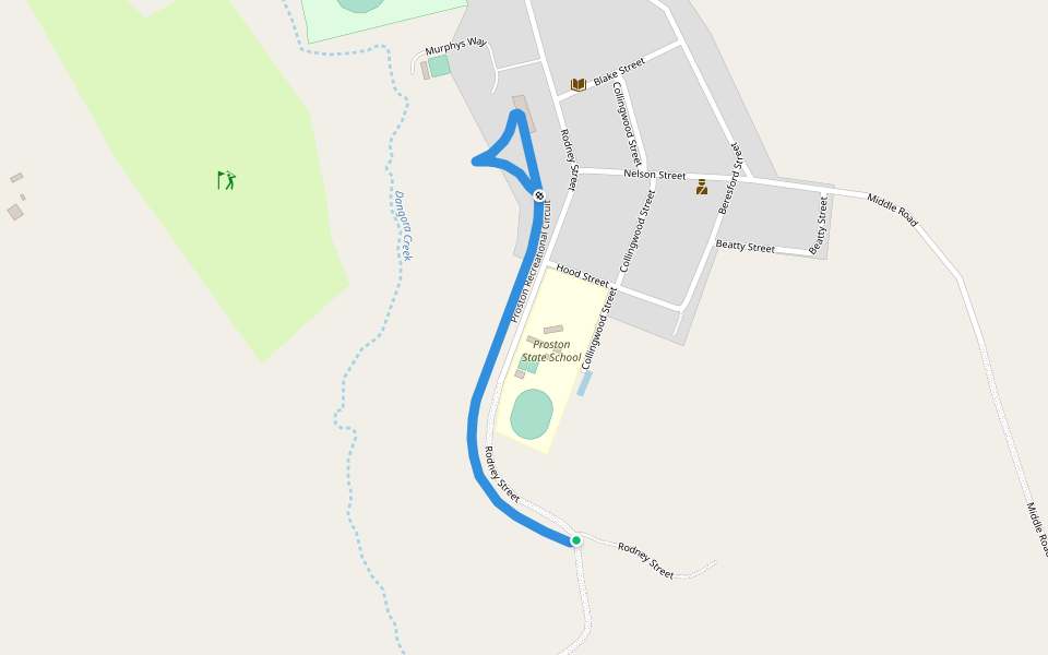 Proston Recreational Circuit walking route map in Proston