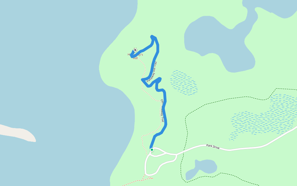 Hallaway Hill Trail walking route map in Pelican Rapids