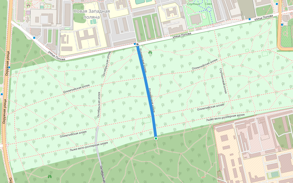 Родниковая аллея walking route map in Penza