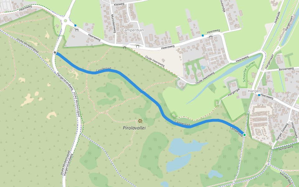 Camperpad walking route map in Groet