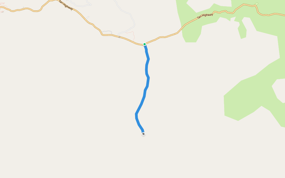 Beneria Track walking route map in Tigisbi