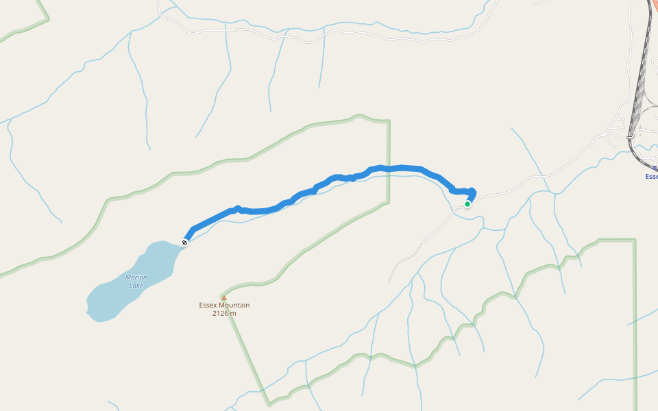 Marion Lake Trail walking route map in Essex