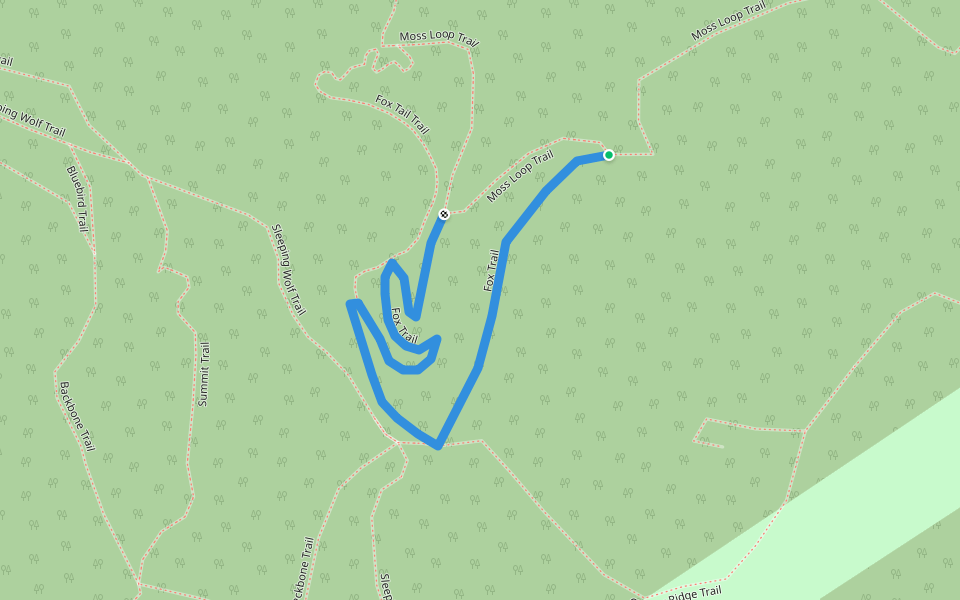 Fox Trail walking route map in Bluefield