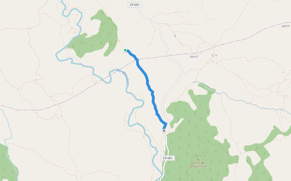 La Serratilla walking route map in Ateca