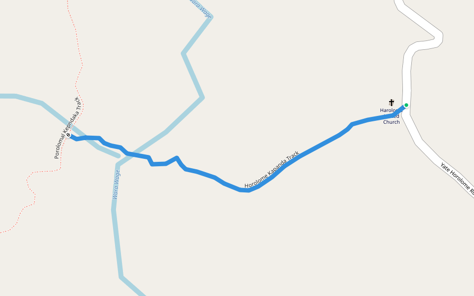 Horolome Kapanda Track walking route map in Arimanda