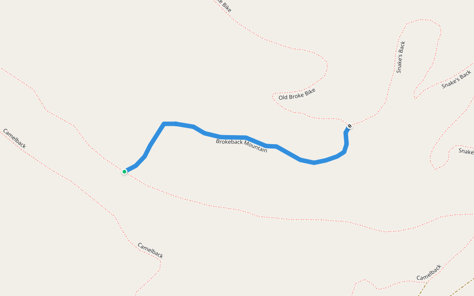 Brokeback Mountain walking route map in Ishpeming