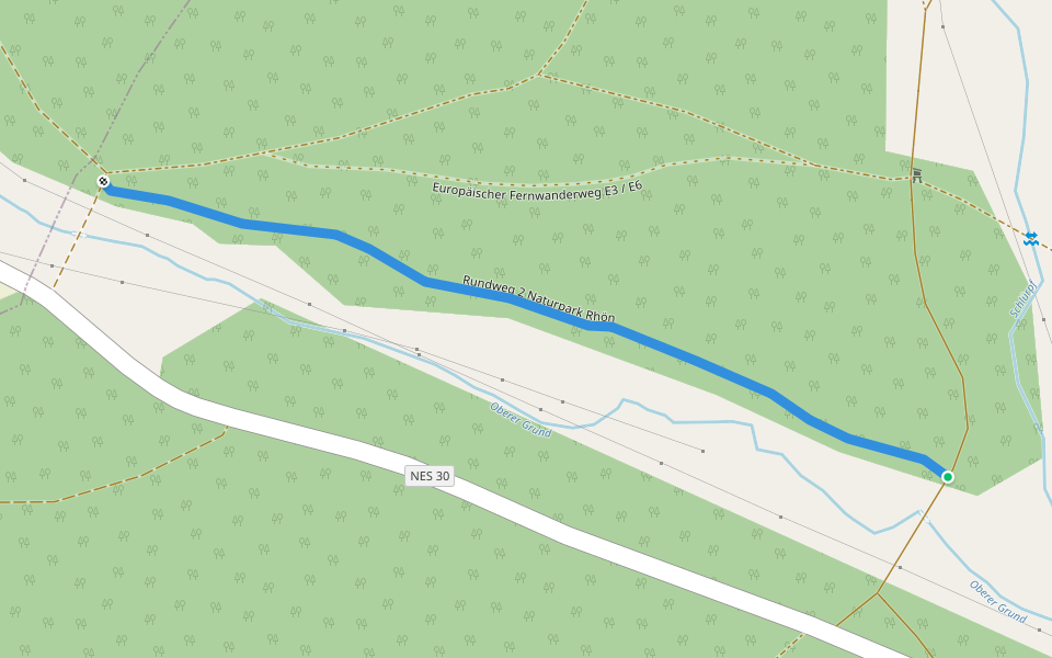 Rundweg 2 Naturpark Rhön walking route map in Mellrichstadter Forst