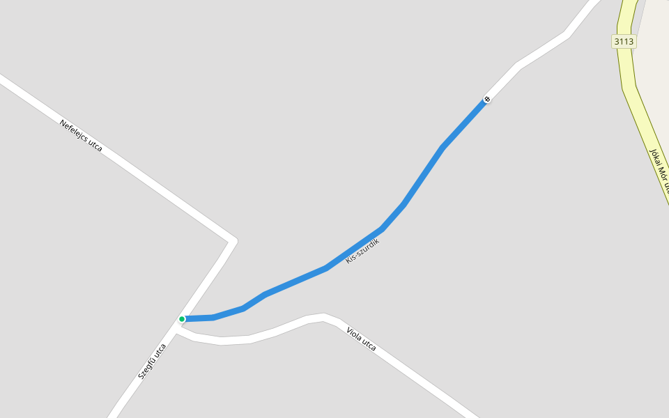 Kis-szurdik walking route map in Gomba