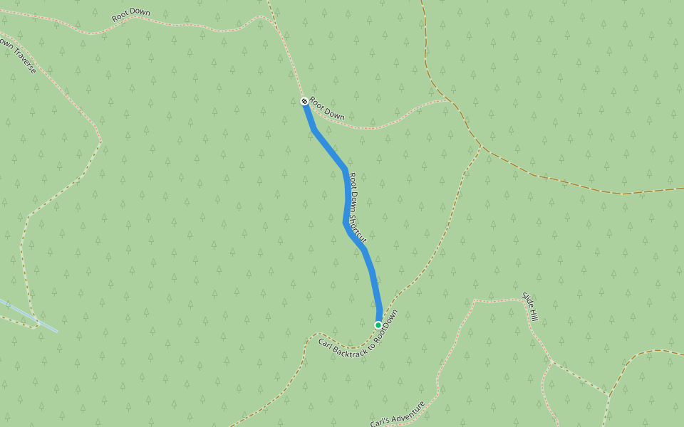Root Down Shortcut walking route map in Philomath