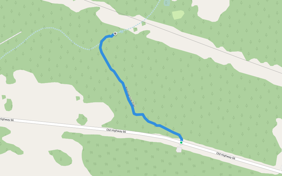 Keyhole Sink Trail walking route map in Williams
