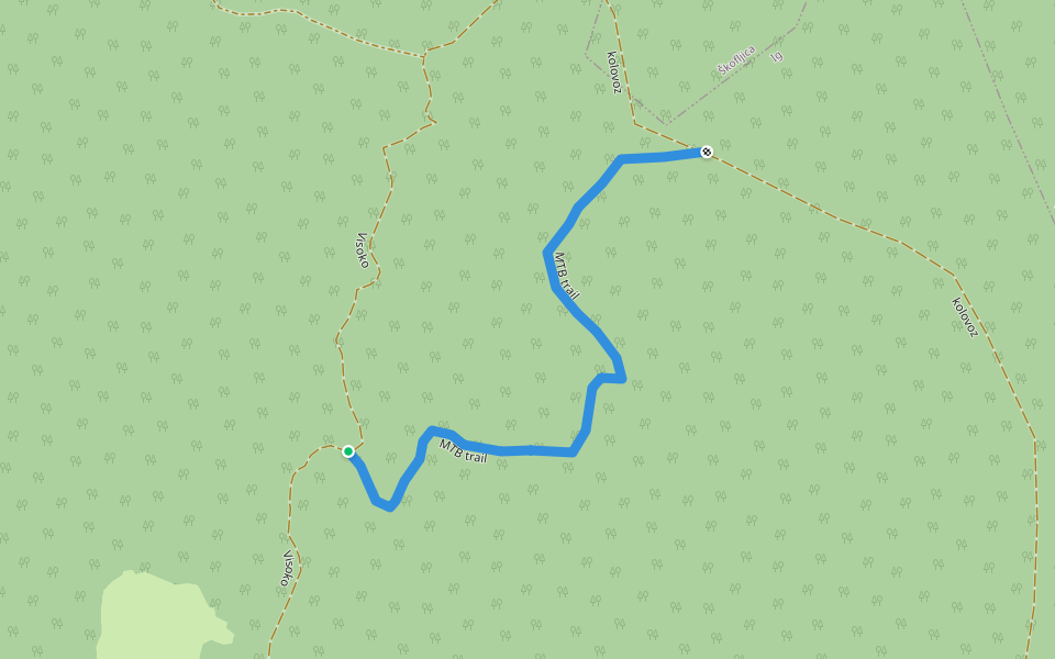 MTB trail walking route map in Visoko