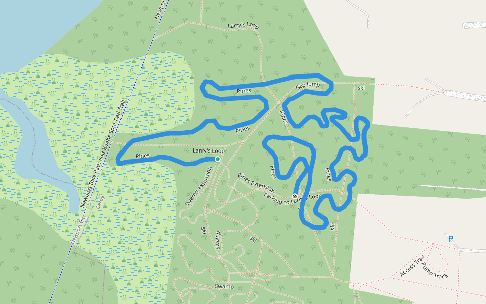 Pines walking route map in Newport