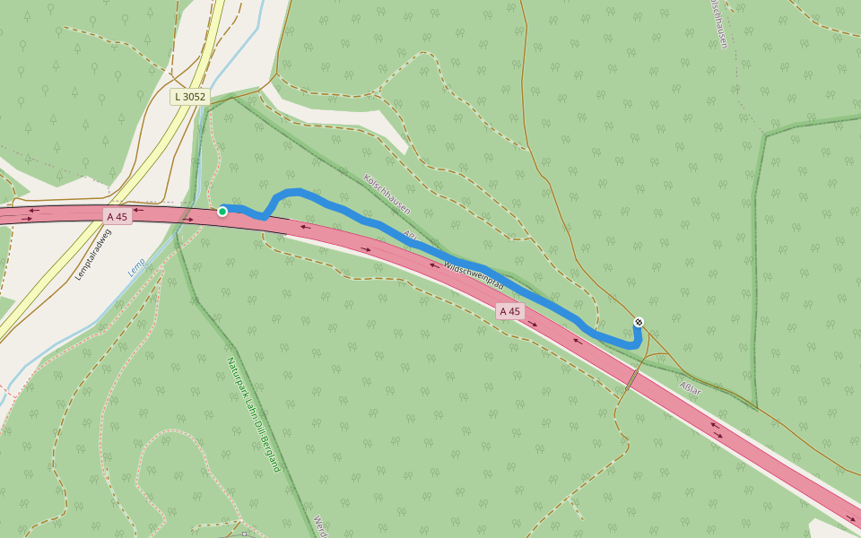 Wildschweinpfad walking route map in Aßlar