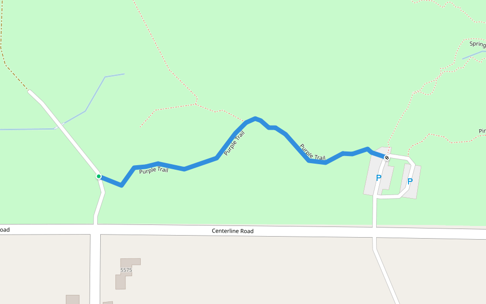 Purple Trail walking route map in South Wales