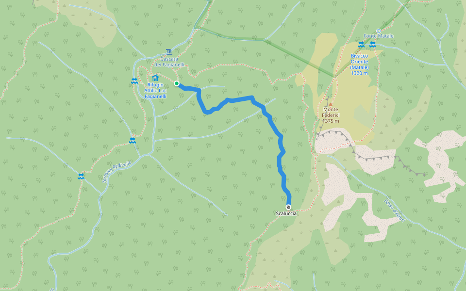 Via Cai Map CAI 120-122 connection | Walking Map