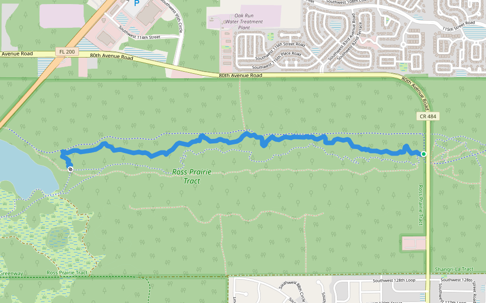 Beyond Trail walking route map in Dunnellon