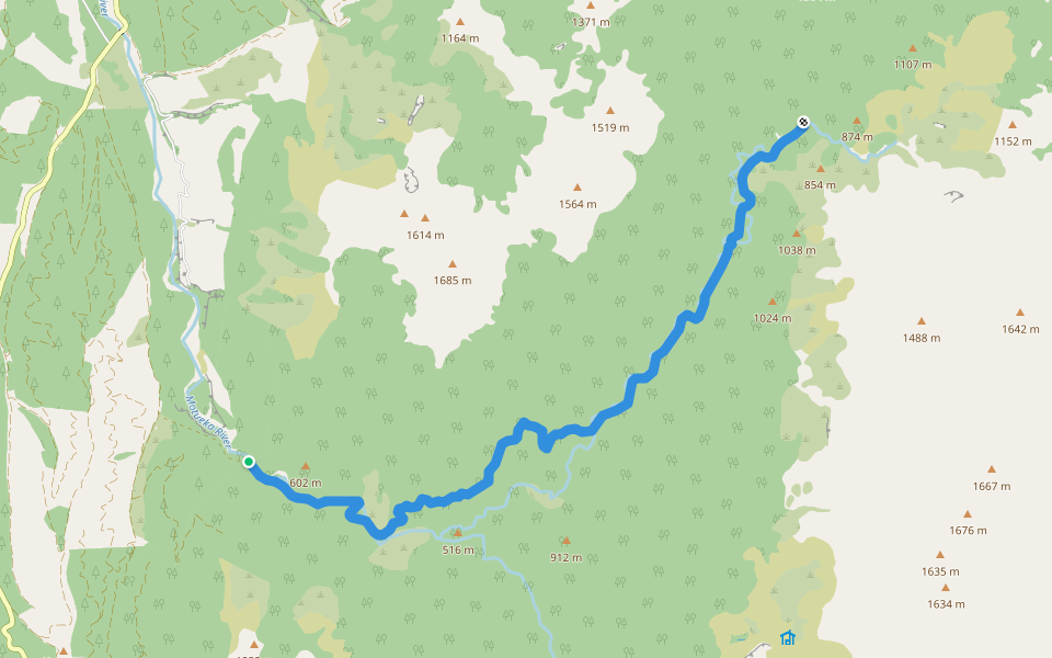 Motueka Gorge Route walking route map in Golden Downs