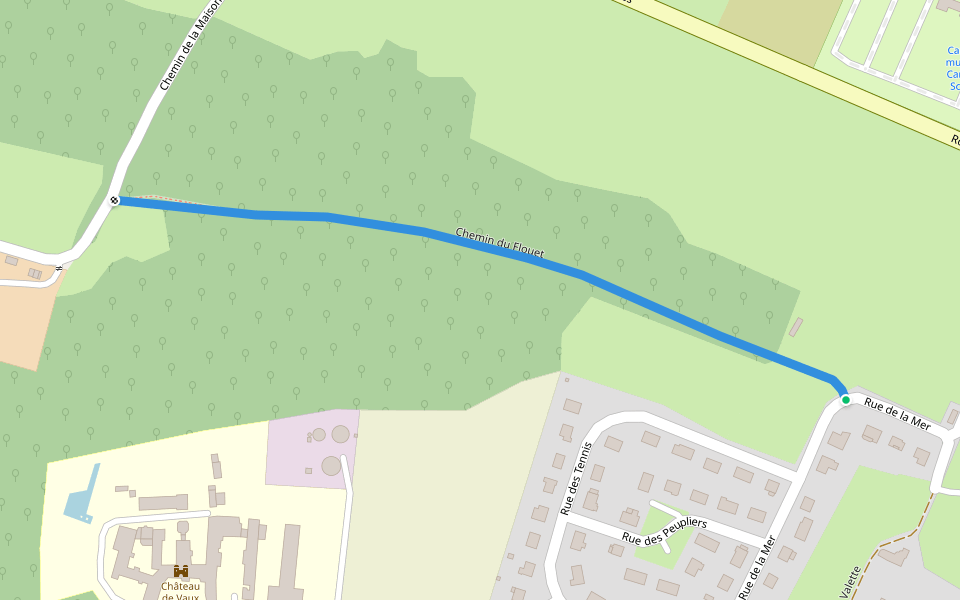 Chemin du Flouet walking route map in Graye-sur-Mer