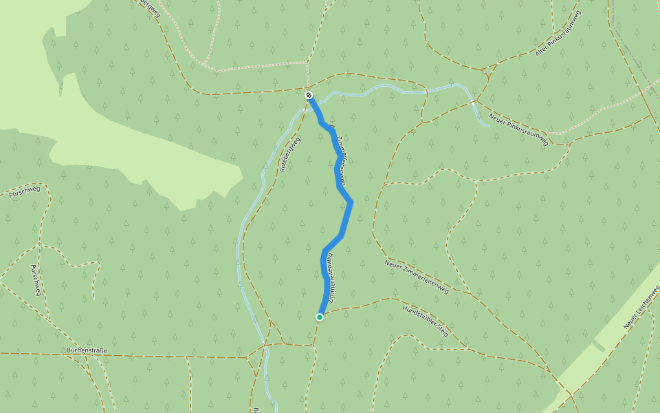 Zimmerleitenweg walking route map in Stützengrün