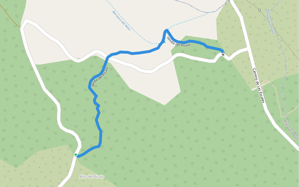 senda del Picaio walking route map in Alfara de la Baronia