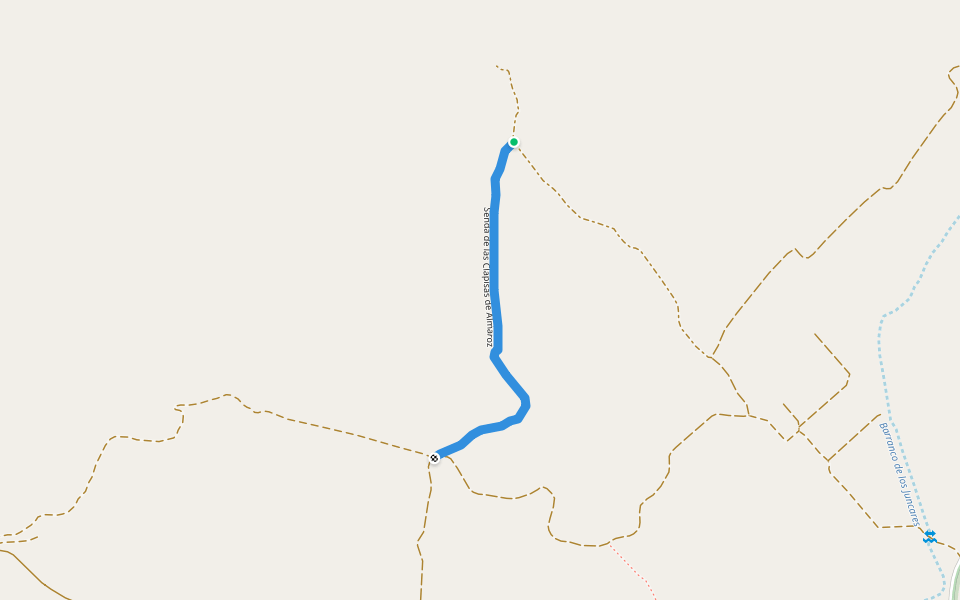 Senda de las Clapisas de Almaroz walking route map in Soneixa