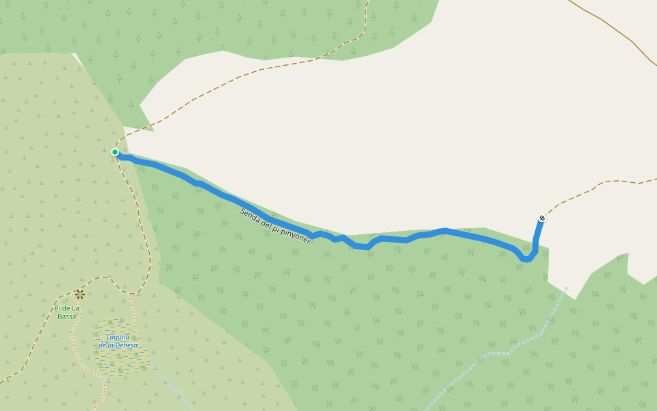 Senda del pi pinyoner walking route map in Soneixa