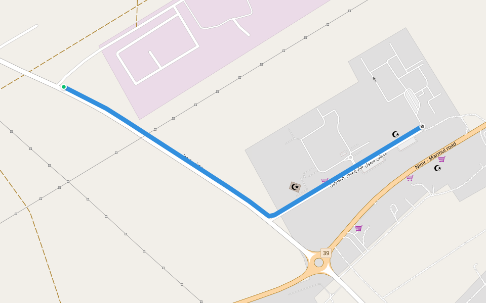 ممشى مرمول walking route map in Taqah