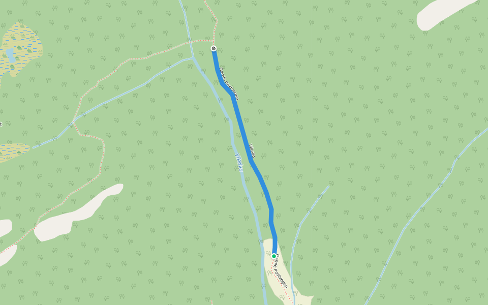 Vikelio walking route map in Strandvik