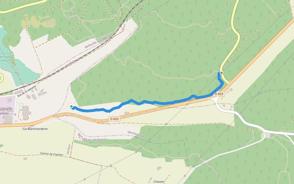 Single de l'Escargot Version 1 walking route map in Eix
