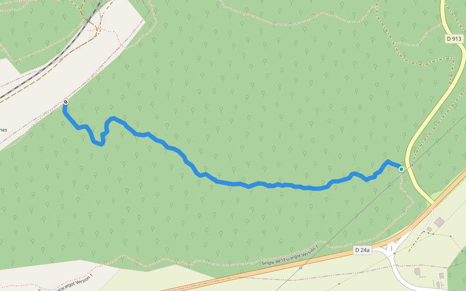 Single de l'Escargot Version 3 walking route map in Eix