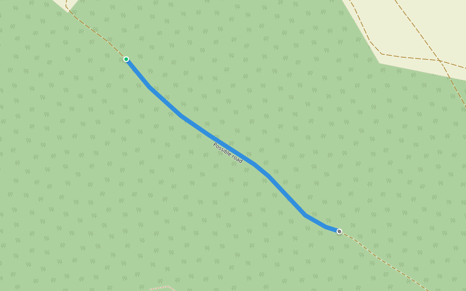 Possible road walking route map in T'bilisi