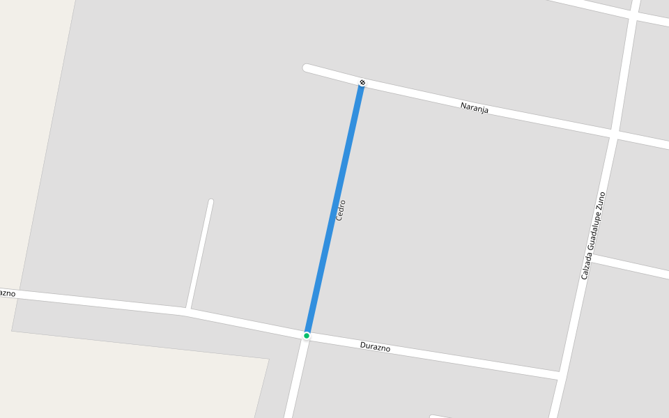 Cedro walking route map in La Barca