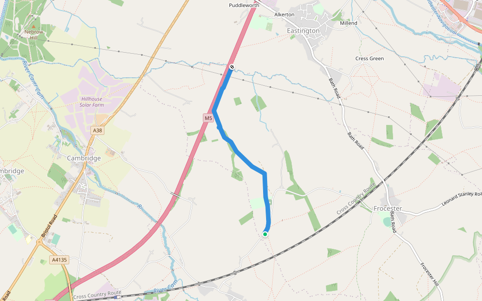EFR32 walking route map in Frocester