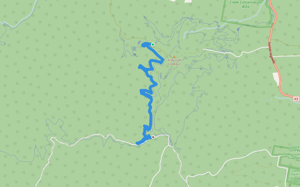 Garn Up walking route map in St Helens