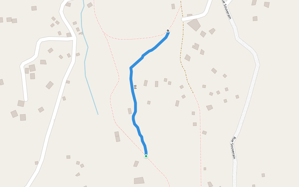 R4 walking route map in Montrouis