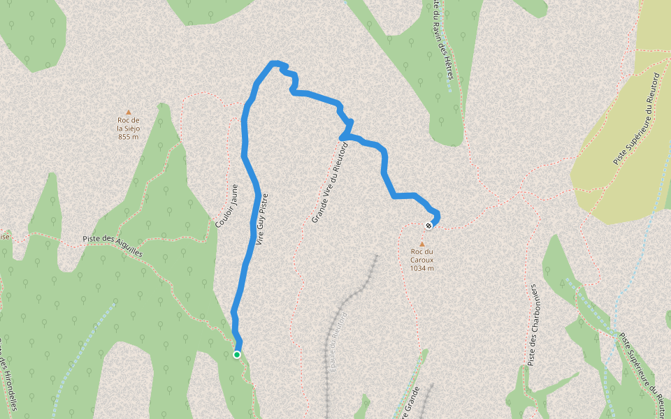 Vire Guy Pistre walking route map in Mons