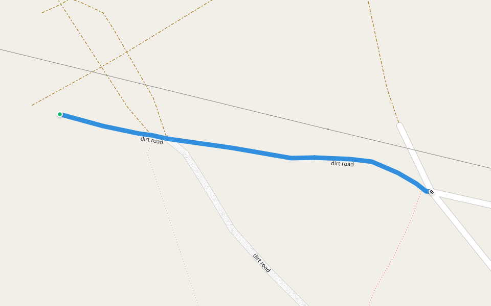 dirt road walking route map in Nalaikh