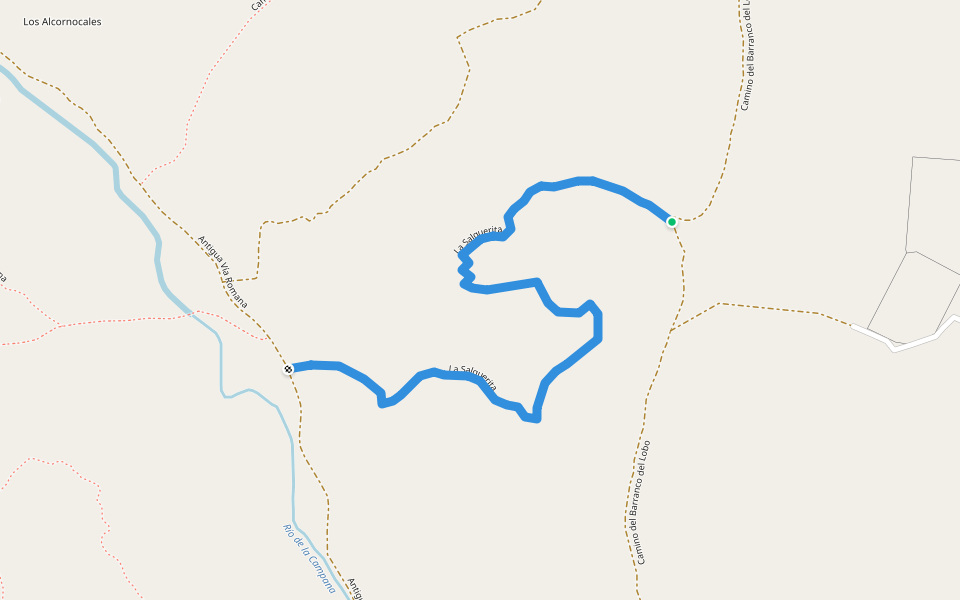 La Salguerita walking route map in Santa Elena