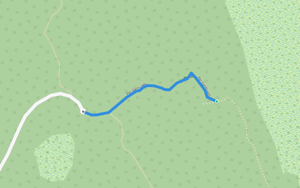 Per Gynts väg walking route map in Borlänge