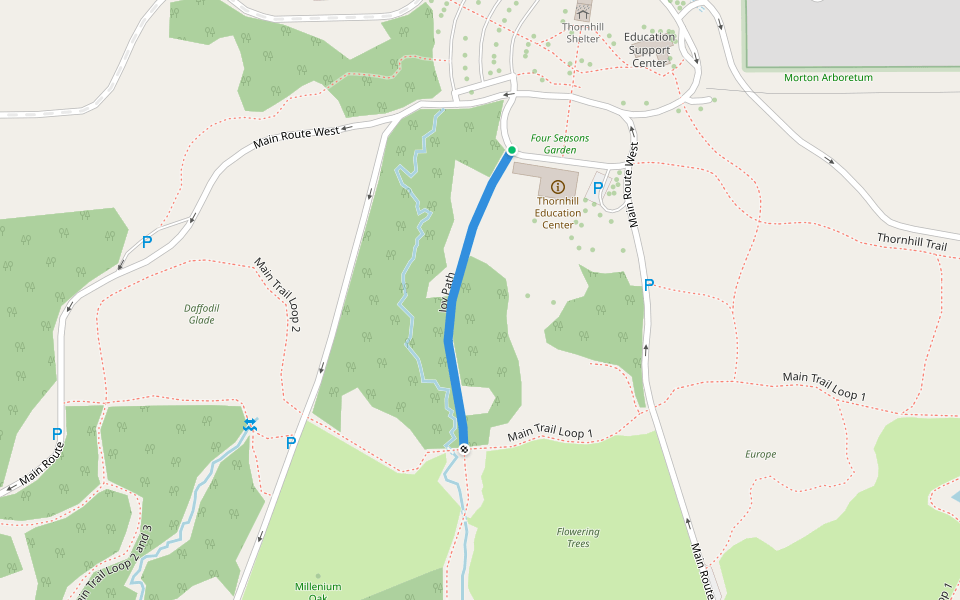 Joy Path walking route map in Glen Ellyn