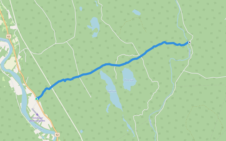 Backaleden walking route map in Backa