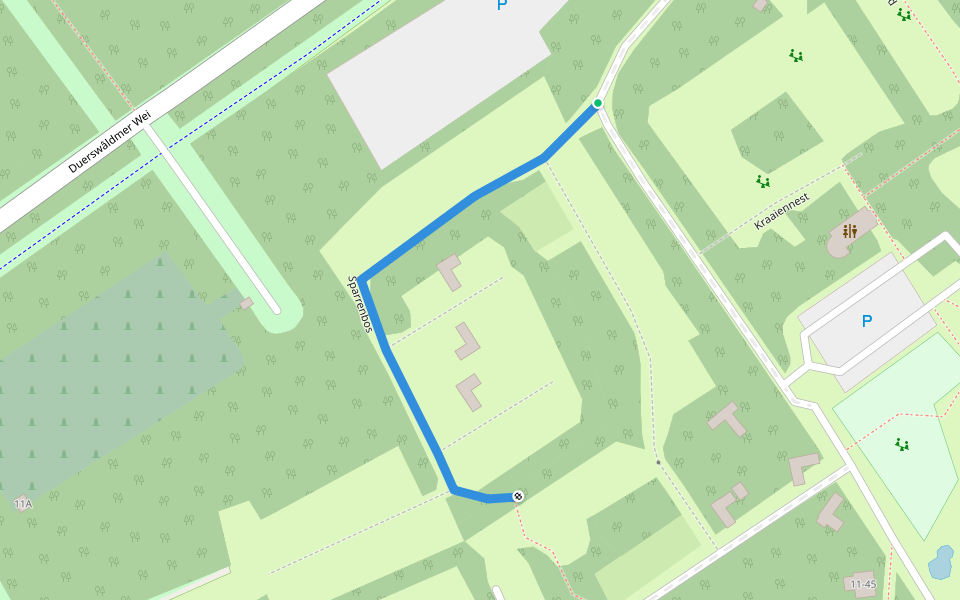 Sparrenbos walking route map in Bakkeveen