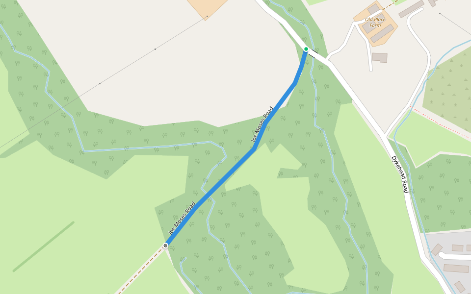 Joe Moses Road walking route map in Kilsyth