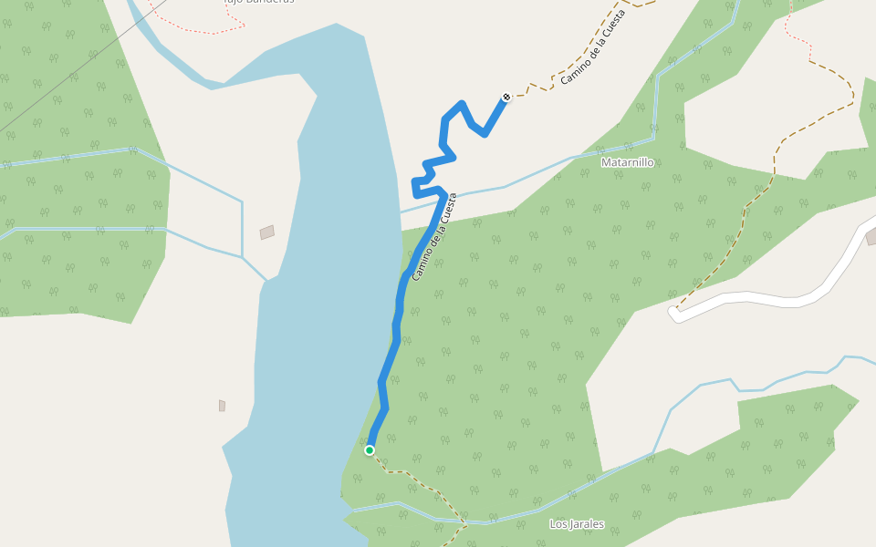 Camino de la Cuesta walking route map in Istán