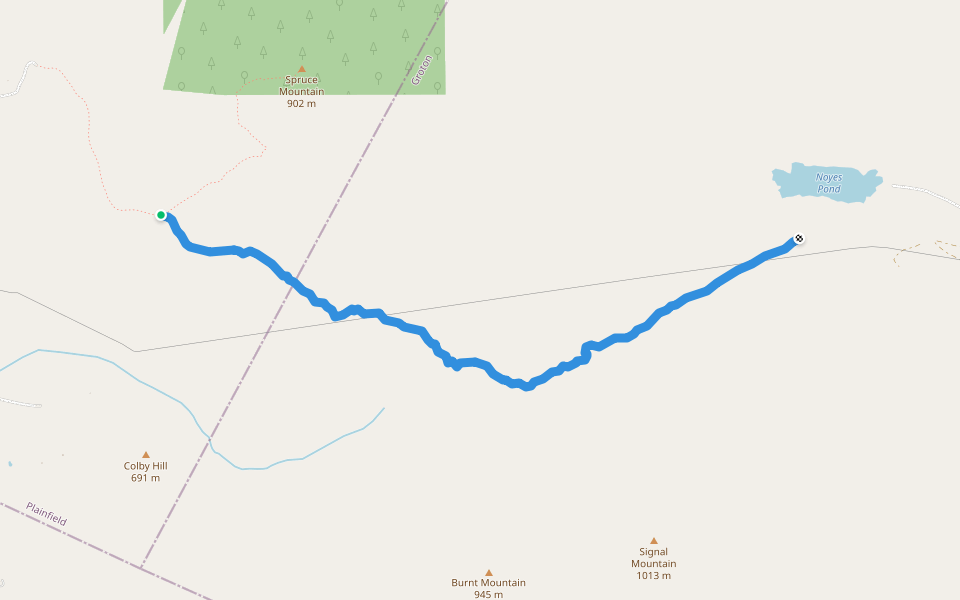 Spruce - Seyon Trail walking route map in Plainfield